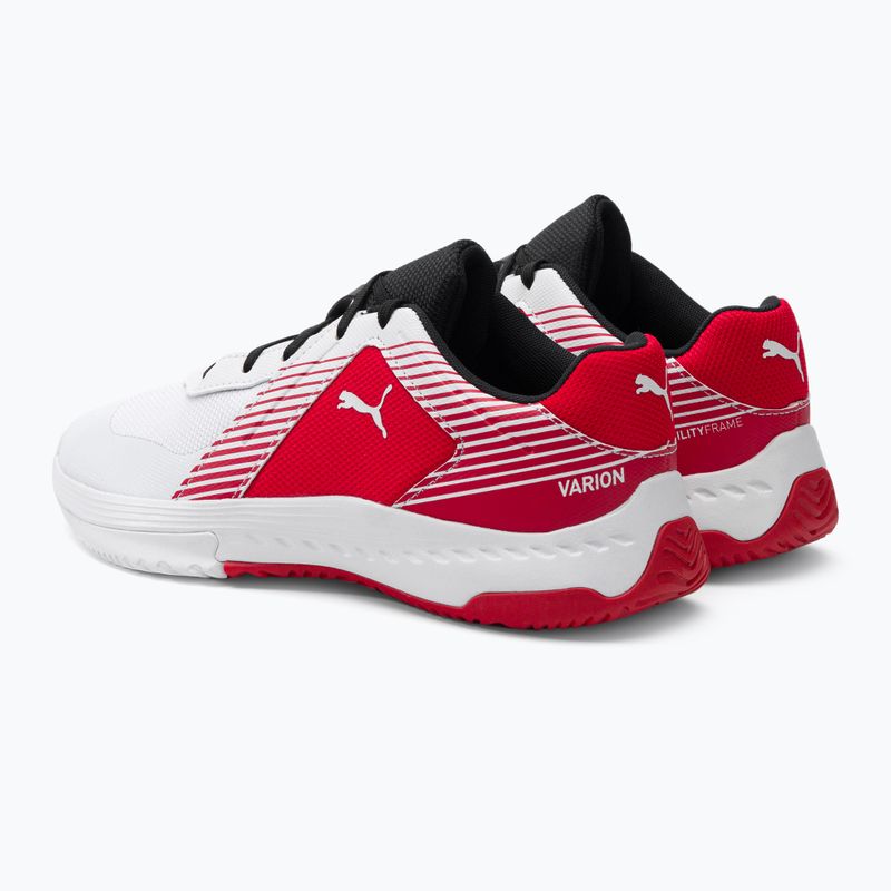Dětská volejbalová obuv PUMA Varion Jr bílo-červene 10658507 3