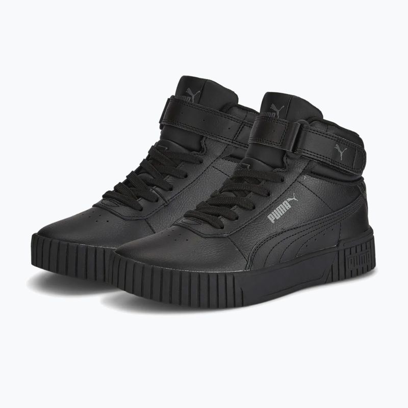 Dětské boty PUMA Carina 2.0 Mid Jr puma black/puma black/dark shadow 8