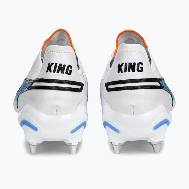 Pánské kopačky PUMA King Ultimate MXSG puma white/puma black/blue glimmer/ultra orange 13