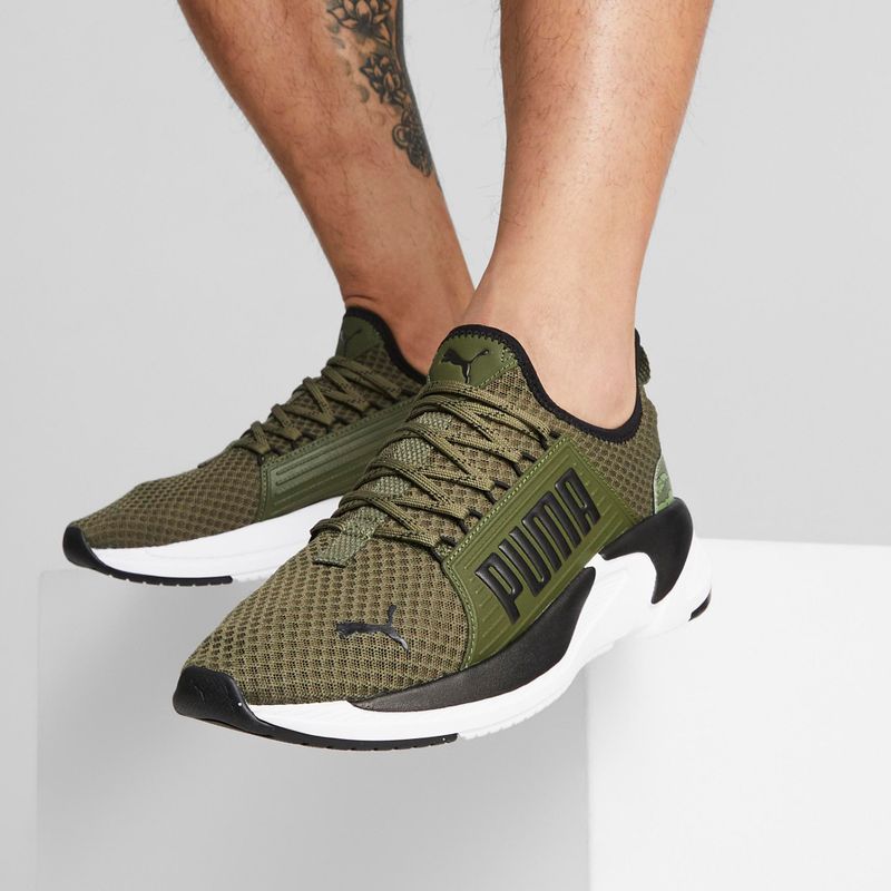 Pánská tréninková obuv PUMA Softride Premier Slip On Tiger Camo green 378028 03 2