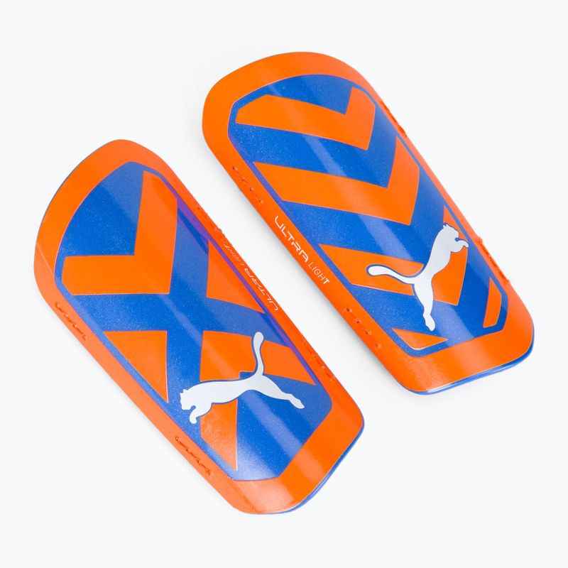 Fotbalové chrániče PUMA Ultra Light Strap oranžovo-modré 030875 01 3