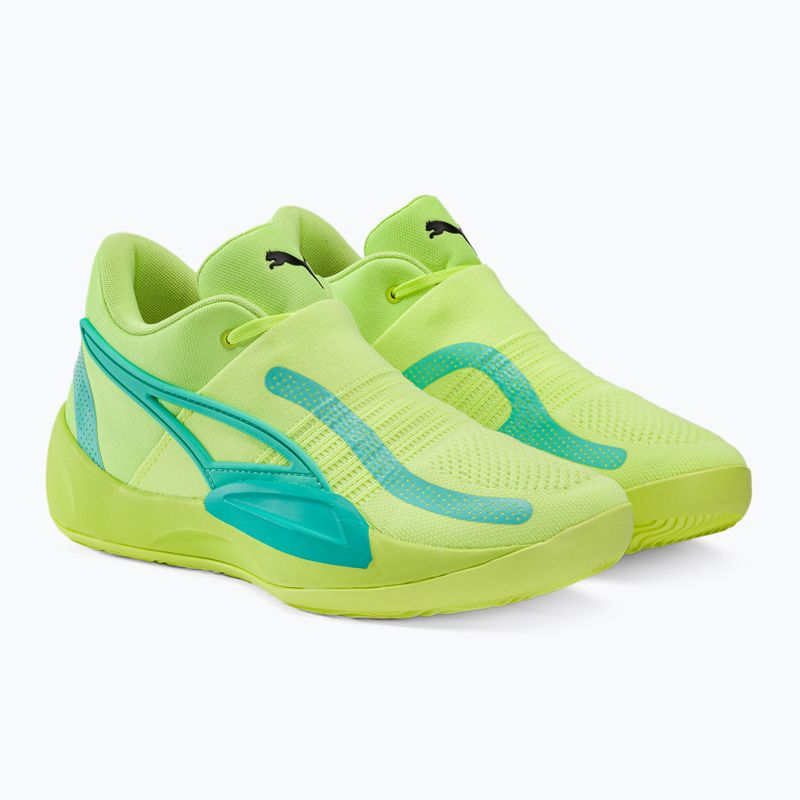 Pánské basketbalové boty PUMA Rise Nitro fast yellow/electric peppermint 4