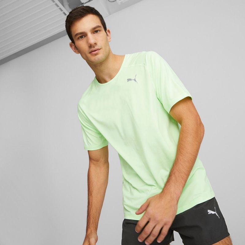 Pánské běžecké tričko PUMA Run Cloudspun green 523269 34 3