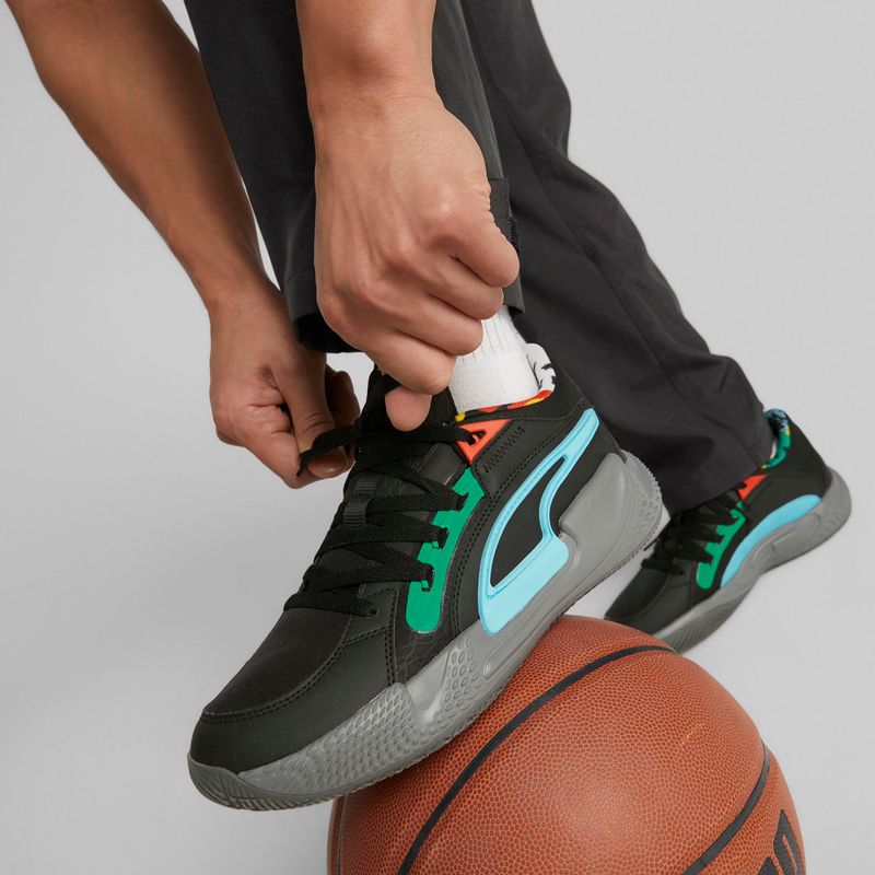 PUMA Court Rider Chaos Block Party pánské basketbalové boty black 378265 01 2
