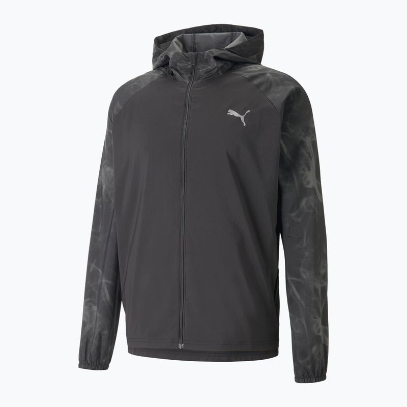 Pánská běžecká bunda PUMA Run Favorite Aop Woven černá 523389 01 5