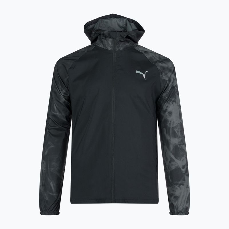 Pánská běžecká bunda PUMA Run Favorite Aop Woven černá 523389 01