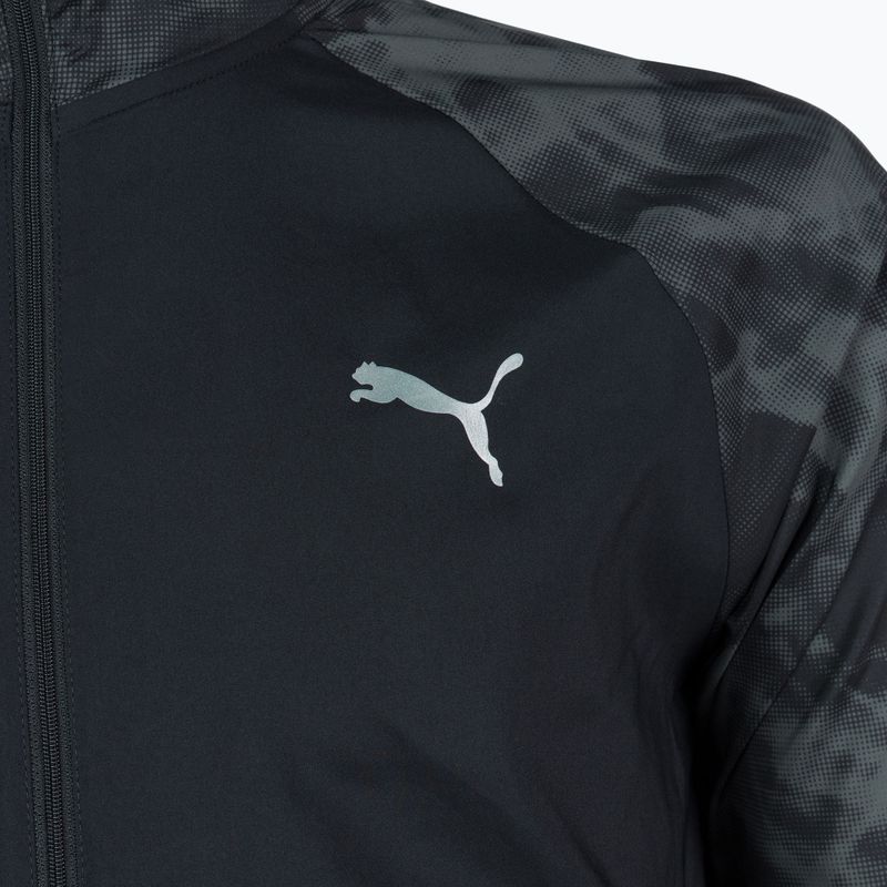 Pánská běžecká bunda PUMA Run Favorite Aop Woven černá 523389 01 3
