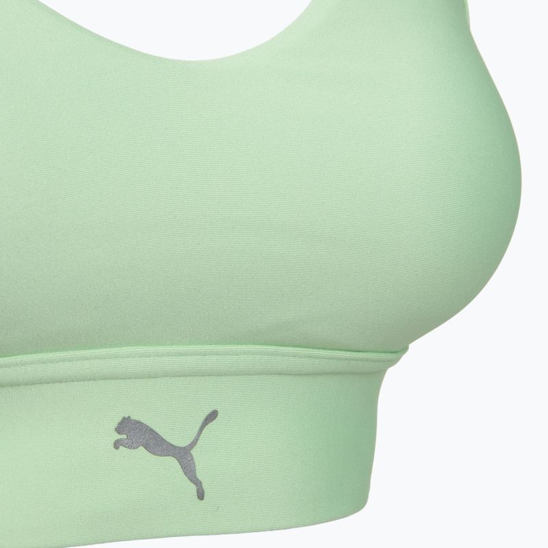 Sportovní běžecká podprsenka Puma High Impact Ultraform Running Bra green/silver 3