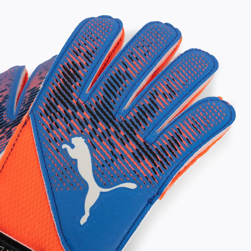 Dětské brankářské rukavice PUMA Ultra Grip 4 RC ultra orange/blue glimmer 4