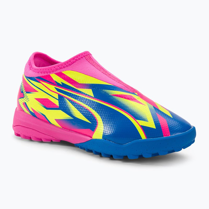 PUMA Match Ll Energy TT + Mid Jr dětské kopačky luminous pink/ultra blue/yellow alert