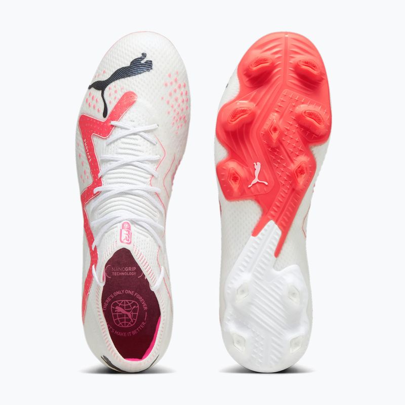 Pánské kopačky PUMA Future Ultimate Low FG/AG puma white/puma black/fire orchid 14