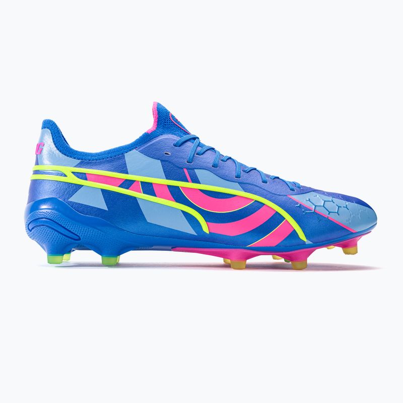 PUMA King Ultimate Energy FG/AG pánské kopačky ultra blue/luminous pink/luminous blue 2