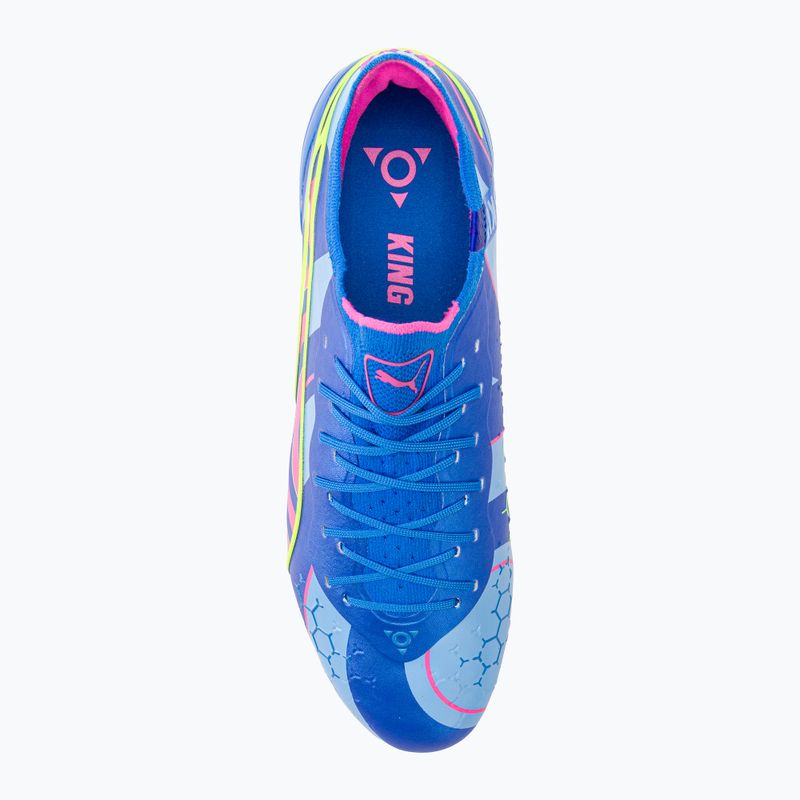 PUMA King Ultimate Energy FG/AG pánské kopačky ultra blue/luminous pink/luminous blue 6