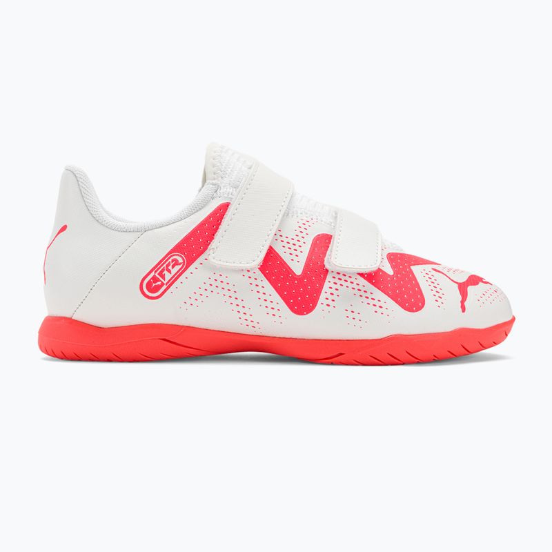 PUMA Future Play IT V Jr dětské kopačky puma white/fire orchid 2