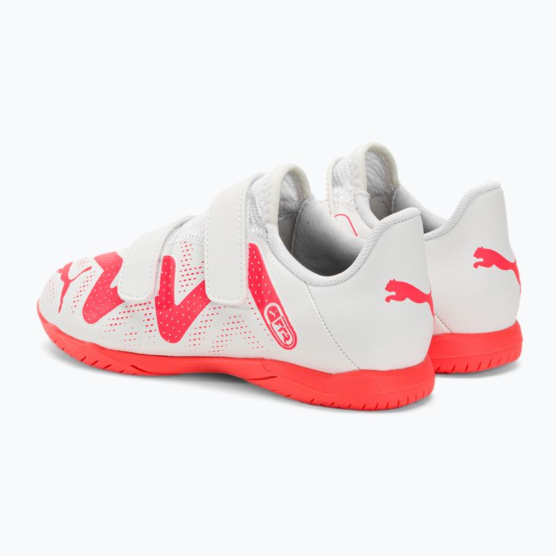 PUMA Future Play IT V Jr dětské kopačky puma white/fire orchid 3