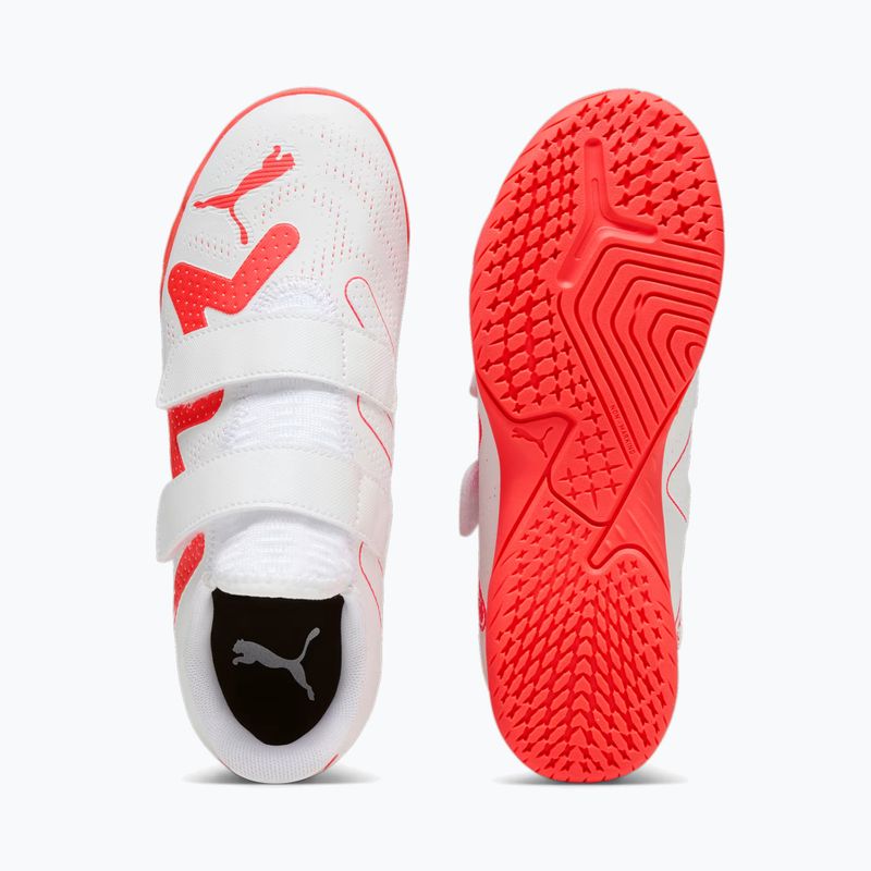 PUMA Future Play IT V Jr dětské kopačky puma white/fire orchid 13