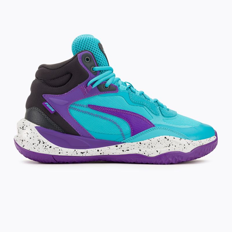 Pánské basketbalové boty PUMA Playmaker Pro Mid purple glimmer/bright aqua/strong gray/white 2