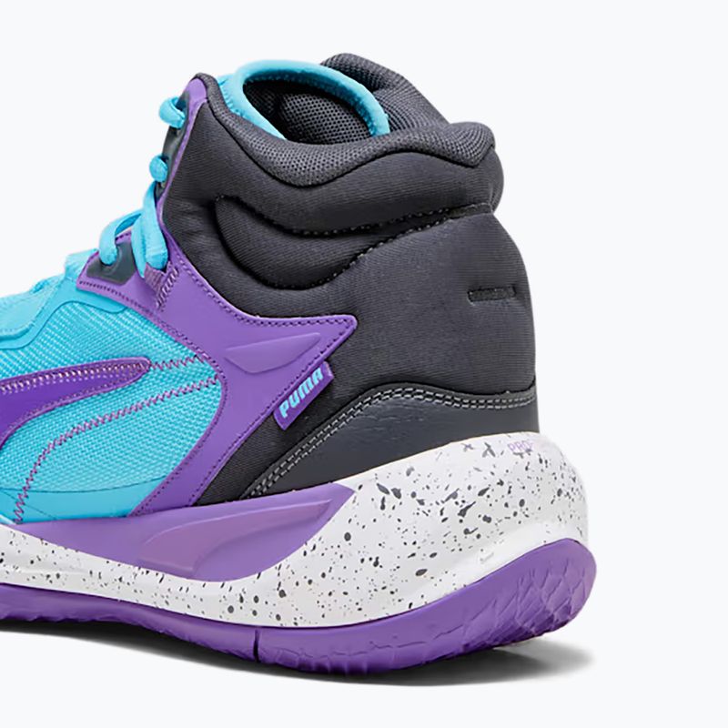 Pánské basketbalové boty PUMA Playmaker Pro Mid purple glimmer/bright aqua/strong gray/white 11