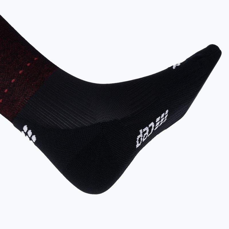 Pánské kompresní ponožky   CEP Infrared Recovery black/red 8