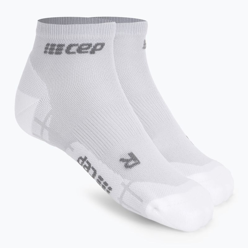 Pánské kompresní běžecké ponožky   CEP Ultralight Low Cut carbon white