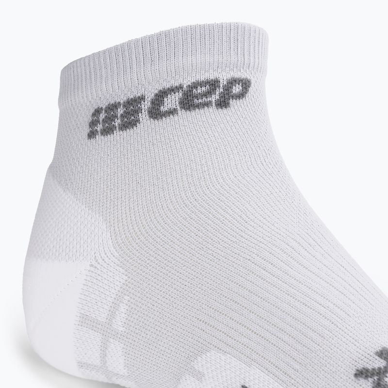 Pánské kompresní běžecké ponožky   CEP Ultralight Low Cut carbon white 4