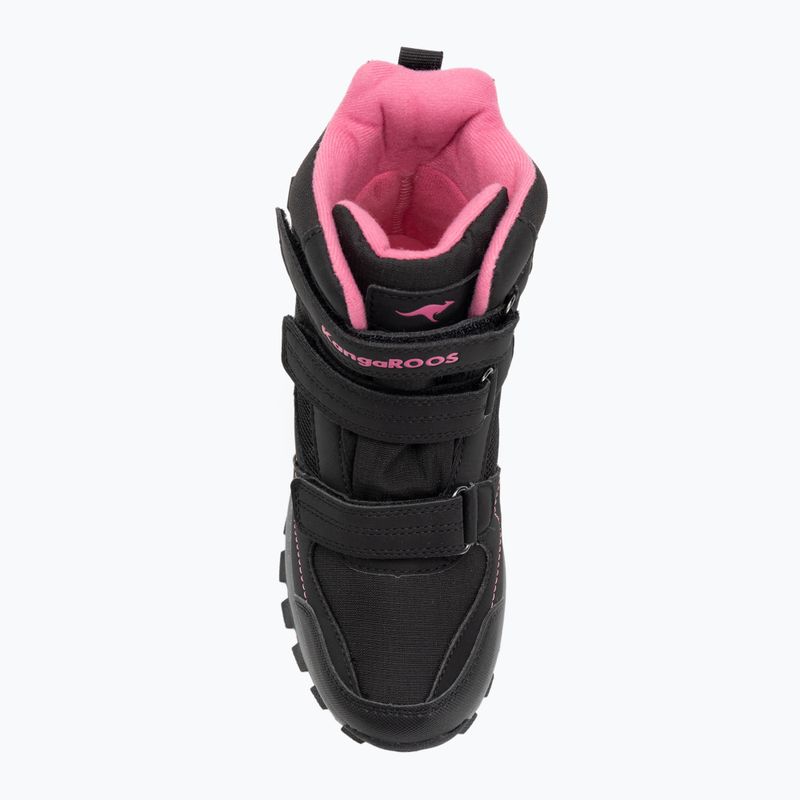 Dětské sněhule KangaROOS K-Robi KTX jet black/daisy pink  7