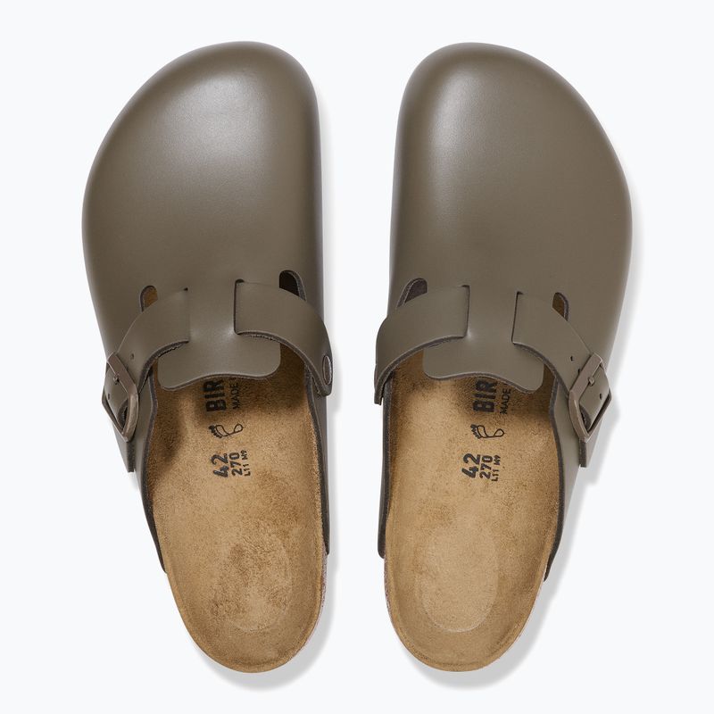 Nazouváky  BIRKENSTOCK Boston NL Regular smooth leather concrete gray 3