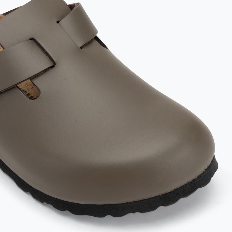 Nazouváky  BIRKENSTOCK Boston NL Narrow smooth leather concrete gray 7
