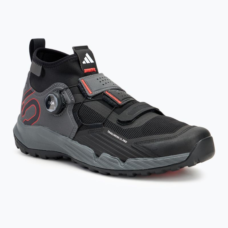 Pánské cyklistické tretry  MTB Adidas FIVE TEN Trailcross Pro Clip-In grey five / core black / red
