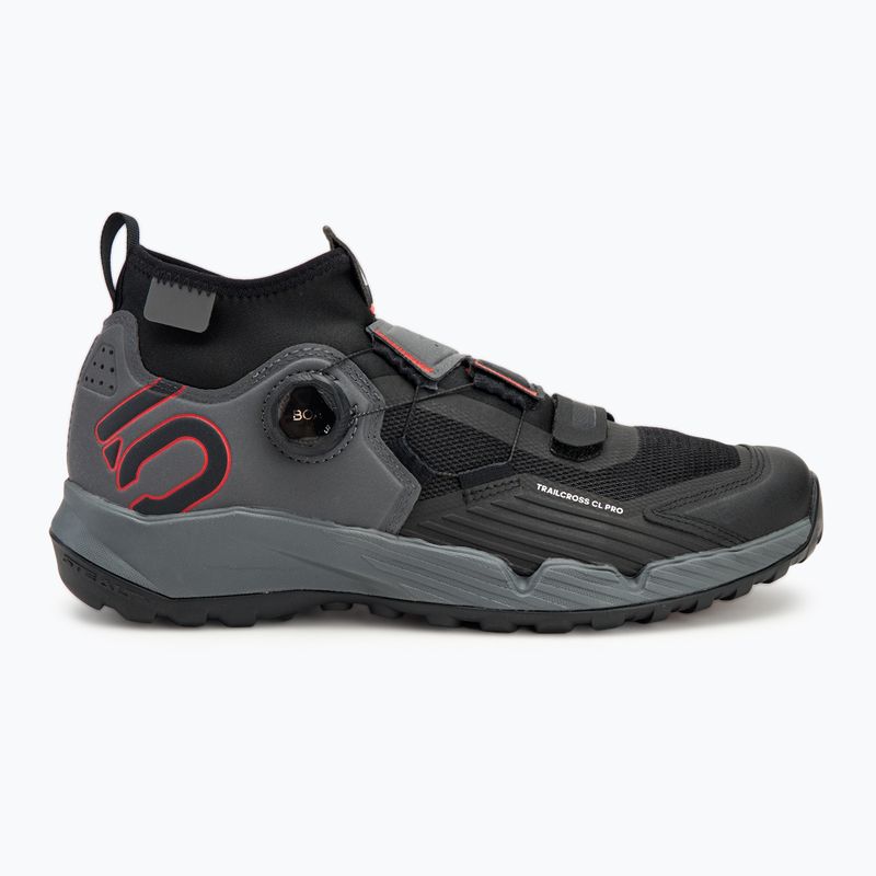 Pánské cyklistické tretry  MTB Adidas FIVE TEN Trailcross Pro Clip-In grey five / core black / red 2