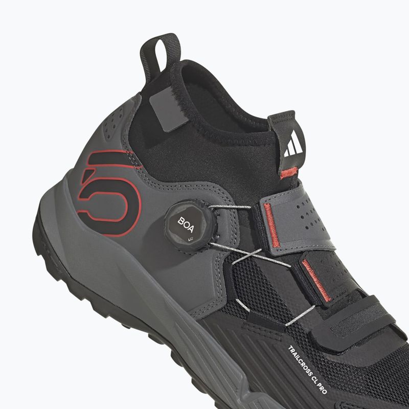 Pánské cyklistické tretry  MTB Adidas FIVE TEN Trailcross Pro Clip-In grey five / core black / red 6