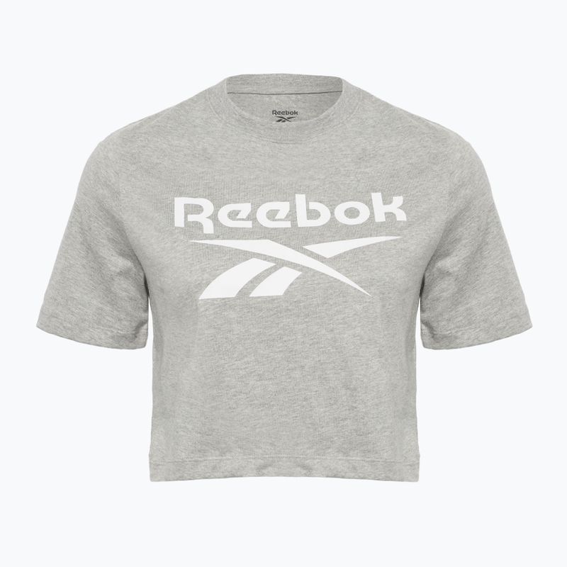 Dámské tričko Reebok Identity Big Logo Crop Tee medium grey heather