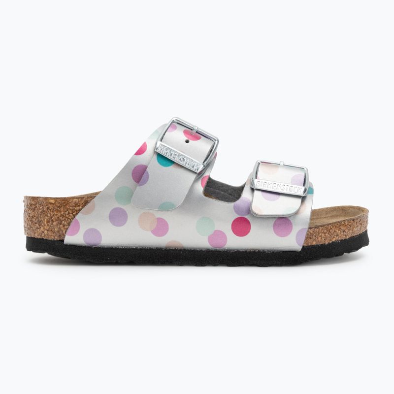 Dětské nazouváky BIRKENSTOCK Arizona BF Narrow electric metallic dots silver 2