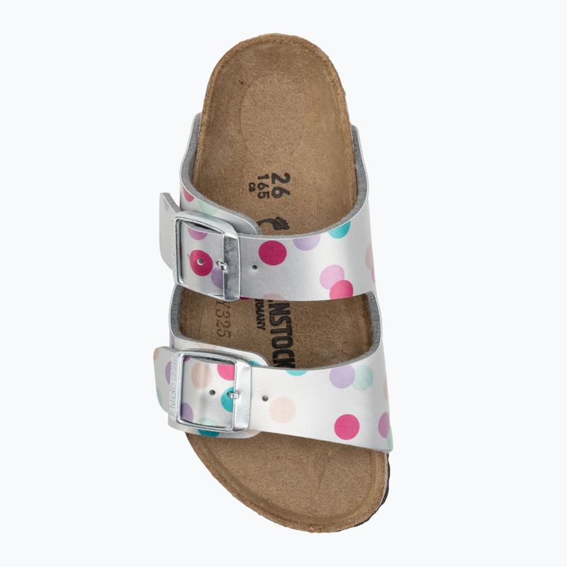 Dětské nazouváky BIRKENSTOCK Arizona BF Narrow electric metallic dots silver 5