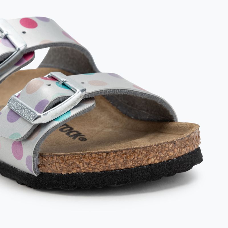 Dětské nazouváky BIRKENSTOCK Arizona BF Narrow electric metallic dots silver 7