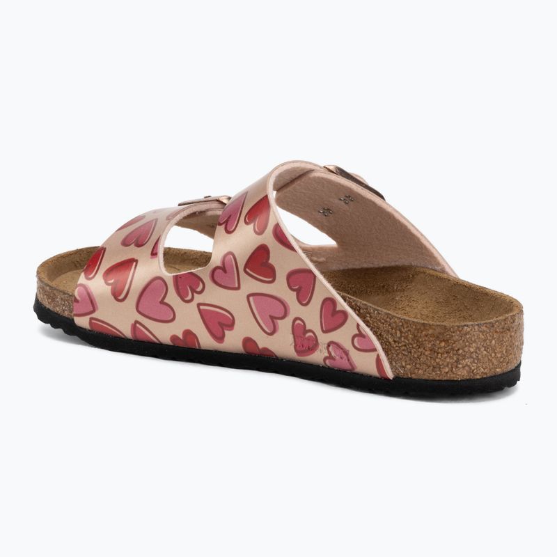 Dětské nazouváky BIRKENSTOCK Arizona Birko-Flor Narrow electric metallic copper hearts 3