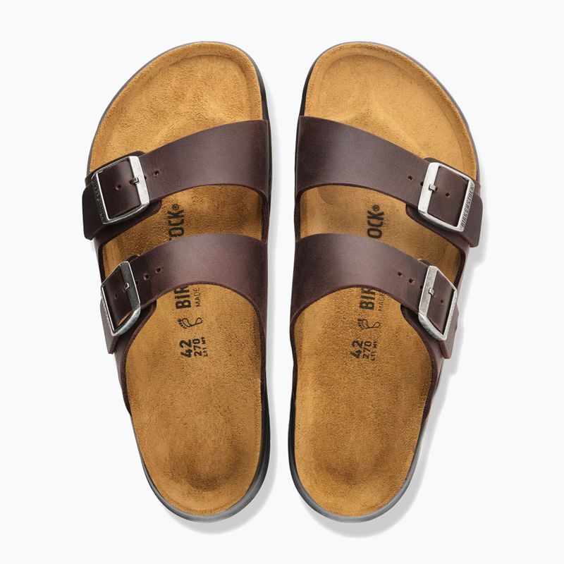Pánské nazouváky BIRKENSTOCK Arizona Crosstown Oiled Leather Regular habana/black 4
