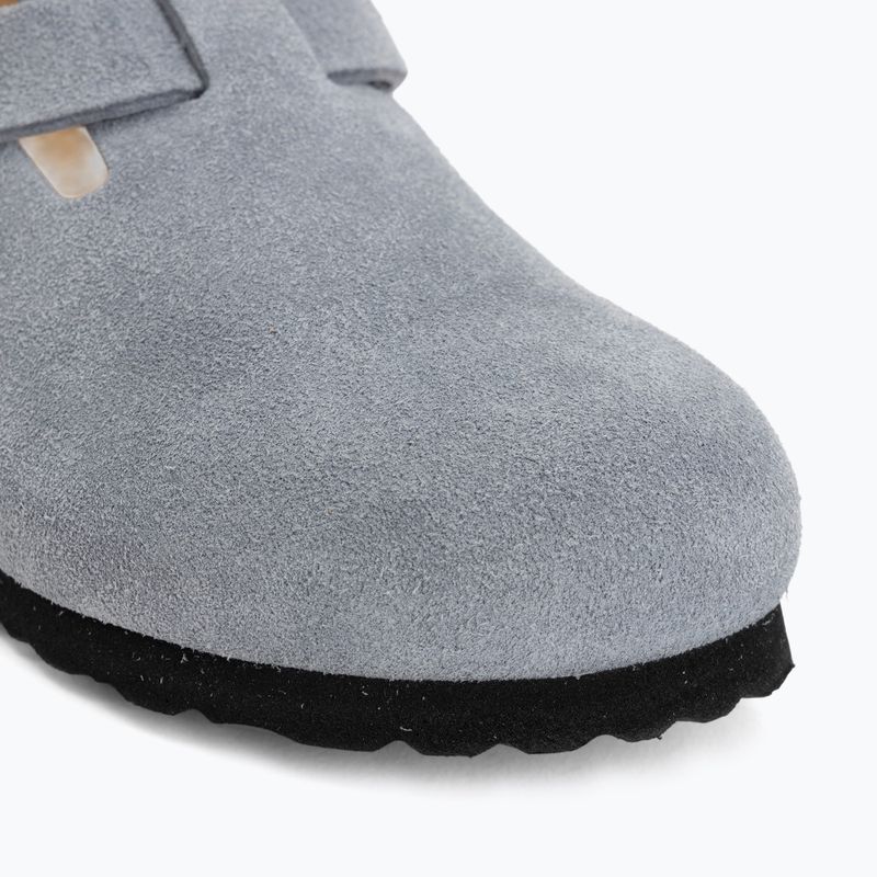 Nazouváky BIRKENSTOCK Boston Suede Leather stone blue 7