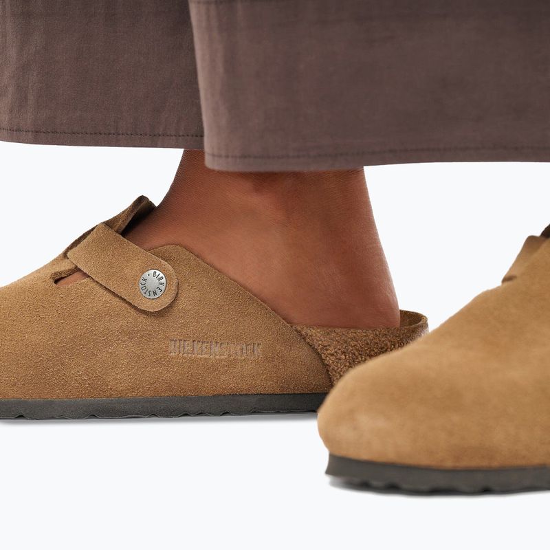 Nazouváky BIRKENSTOCK Boston Suede Leather dark tea 8