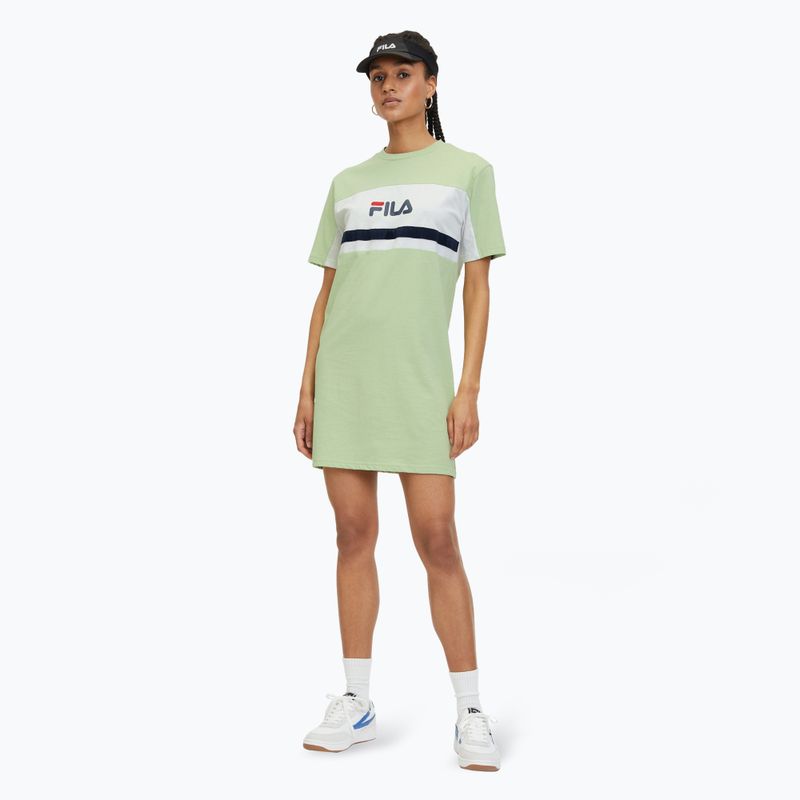 Dámské šaty FILA Lishui smoke green/bright white 2