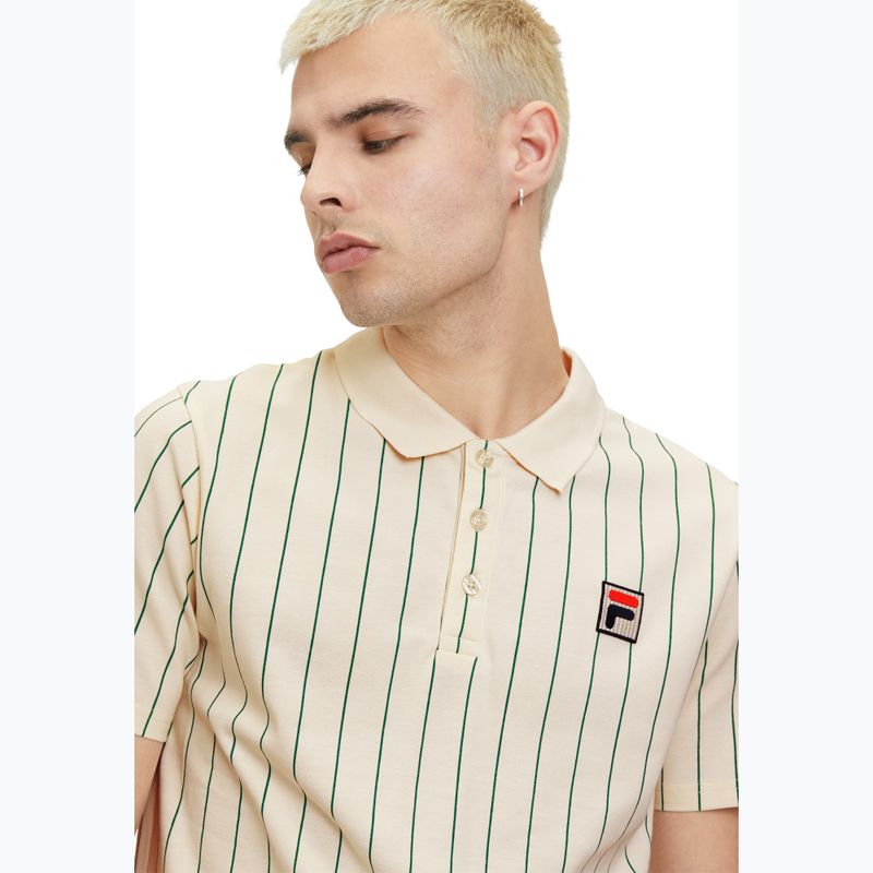 Pánské polo tričko FILA Luckenwalde antique white/adventurine striped 4