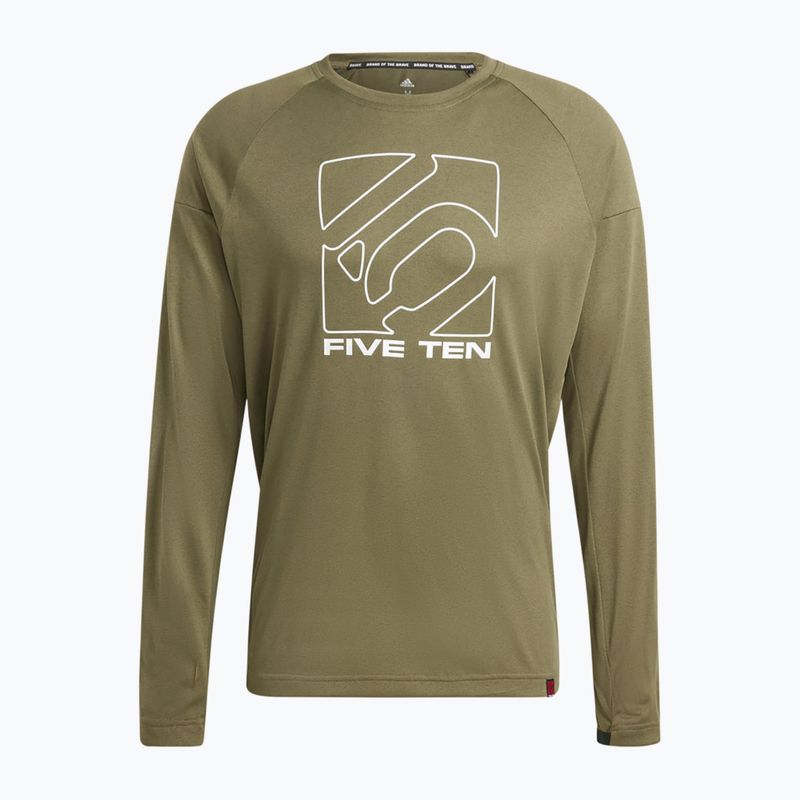 Pánský cyklistický dres s dlouhým rukávem adidas FIVE TEN Long Sleeve Jersey olive strata 7