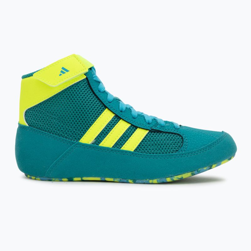 Dětské zápasnické boty adidas Havoc purple team/lucid lemon/signal cyan 2