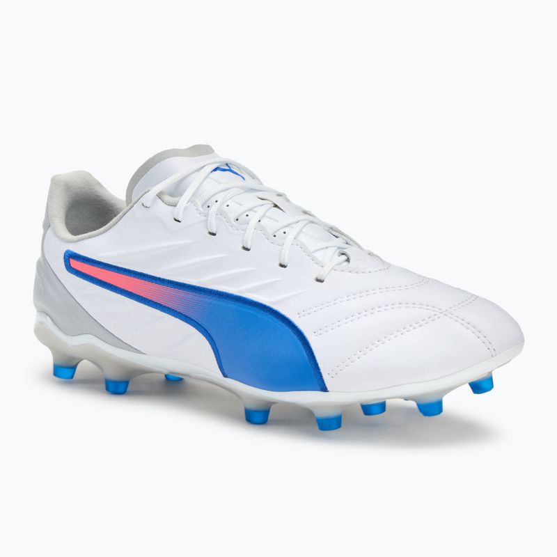 Pánské kopačky PUMA King Pro FG/AG puma white/bluemazing/flat light grey/sunset glow