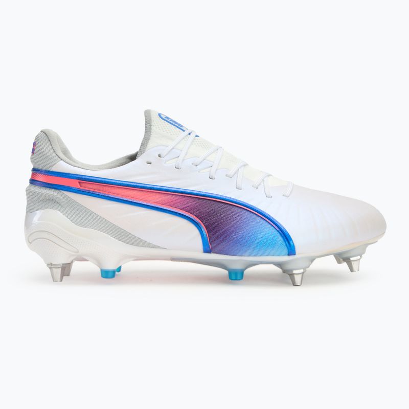 Pánské kopačky PUMA King Ultimate MxSG puma white/bluemazing/flat light grey/sunset glow 2