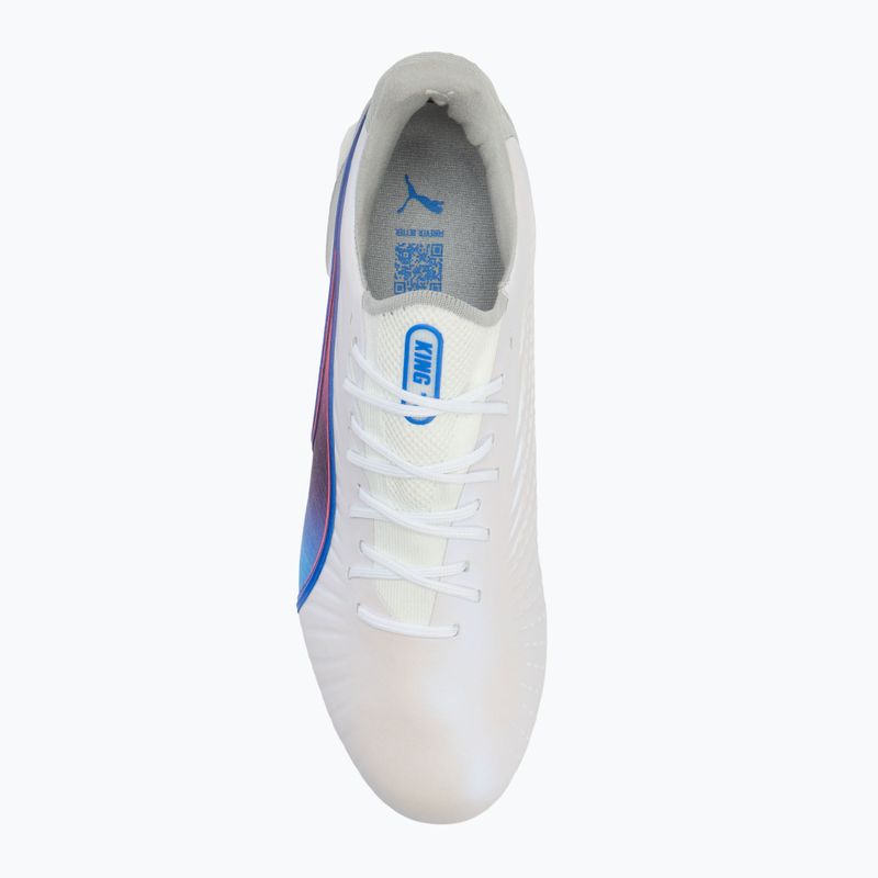 Pánské kopačky PUMA King Ultimate MxSG puma white/bluemazing/flat light grey/sunset glow 5