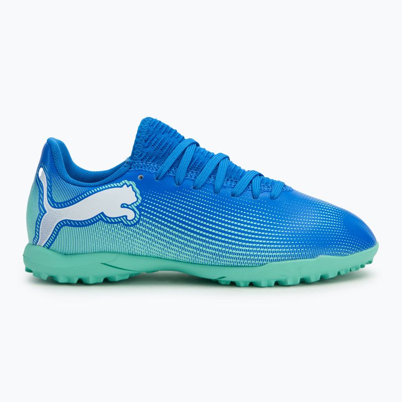 Dětské kopačky PUMA Future 7 Play TT Jr hyperlink blue/mint/puma white 2