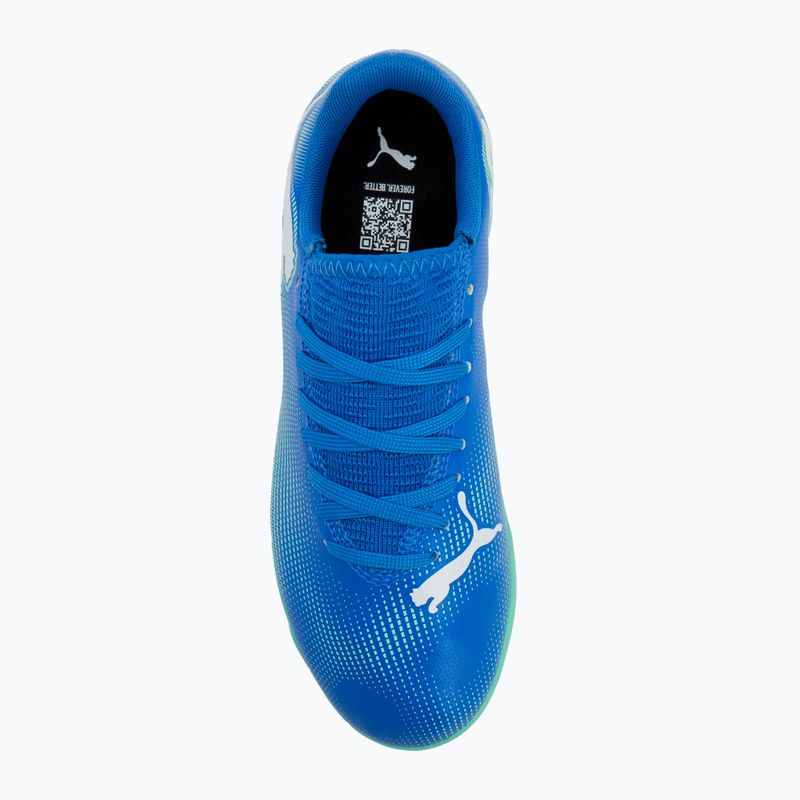 Dětské kopačky PUMA Future 7 Play TT Jr hyperlink blue/mint/puma white 5