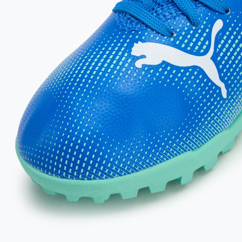 Dětské kopačky PUMA Future 7 Play TT Jr hyperlink blue/mint/puma white 7