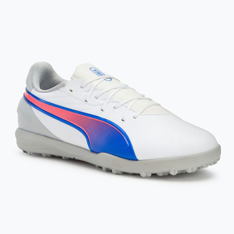 Dětské kopačky PUMA King Match TT Jr puma white/bluemazing/flat light grey/sunset glow